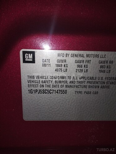 Chevrolet Cruze 2011, 145,300 km - 1.4 л - Qax