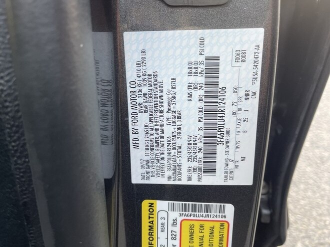 Ford Fusion (North America) 2017, 195,000 km - 2.0 l - Bakı