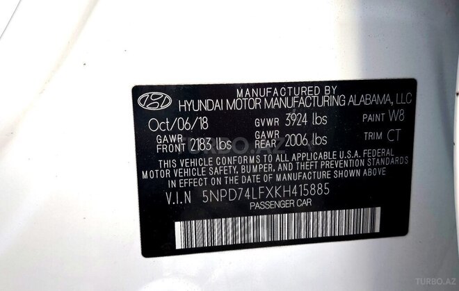 Hyundai Elantra 2018, 83,000 km - 2.0 l - Bakı