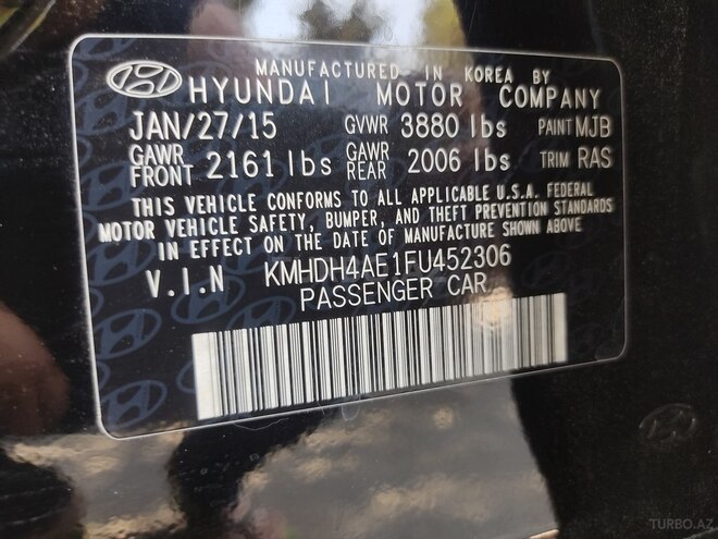 Hyundai Elantra 2015, 127,000 km - 1.8 l - Bakı
