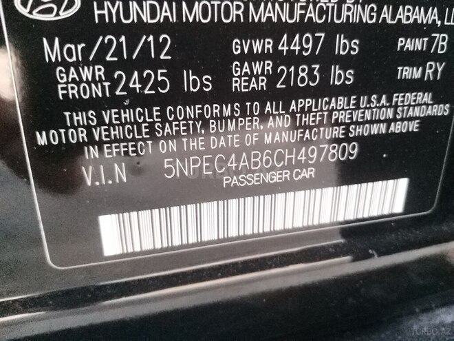 Hyundai Sonata 2012, 142,350 km - 2.0 l - Bakı
