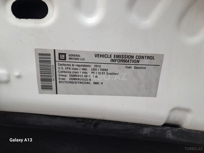 Chevrolet Cruze 2012, 111,000 km - 1.4 l - Şamaxı