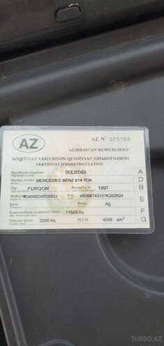 Mercedes Atego 814 1997, 446,600 km - 4.3 l - Bakı