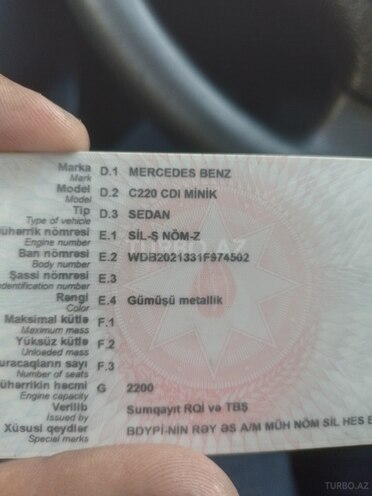 Mercedes C 220 d 2000, 280,000 km - 2.2 l - Bakı