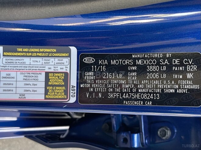 Kia Forte 2017, 93,500 km - 2.0 l - Bakı