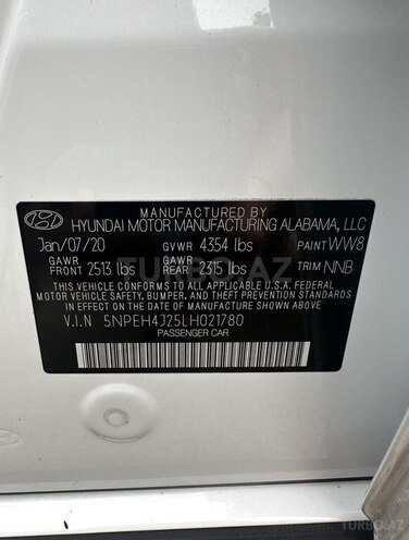 Hyundai Sonata 2020, 79,000 km - 1.6 л - Bakı