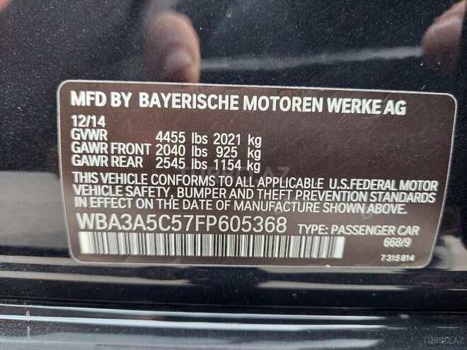 BMW 328 2014, 167,820 km - 2.0 l - Bakı