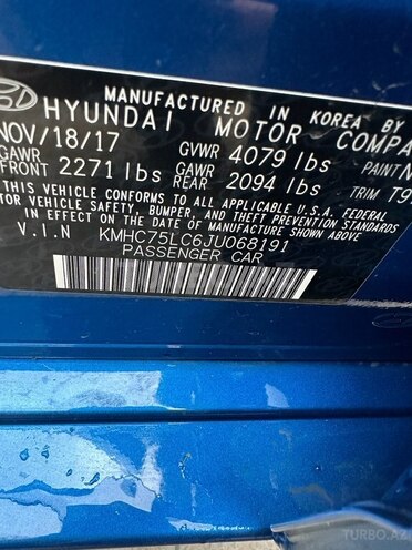 Hyundai IONIQ 2017, 145,000 km - 1.6 l - Bakı