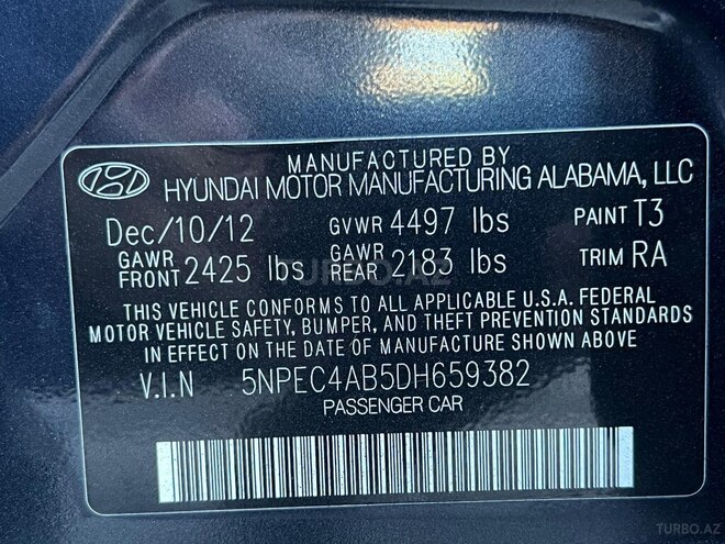 Hyundai Sonata 2012, 151,000 km - 2.0 l - Gəncə