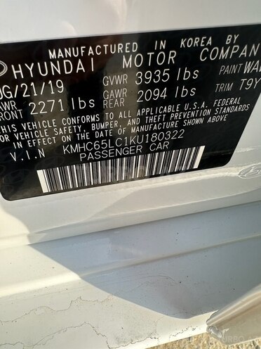 Hyundai IONIQ 2019, 86,000 km - 1.6 l - Bakı