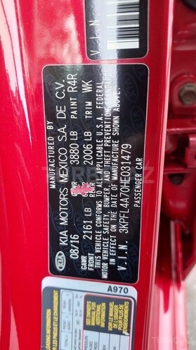 Kia Cerato 2017, 121,000 km - 2.0 l - Bakı