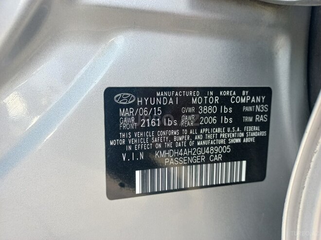 Hyundai Elantra 2015, 192,000 km - 2.0 l - Göygöl