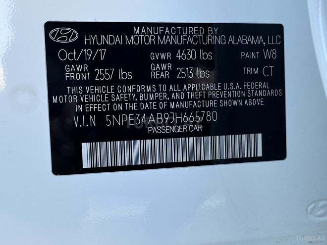 Hyundai Sonata 2018, 68,828 km - 2.0 l - Bakı