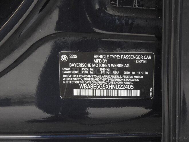 BMW 320 2016, 178,500 km - 2.0 l - Bakı