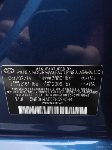 Hyundai Elantra 2015, 87,000 km - 1.8 l - Bakı