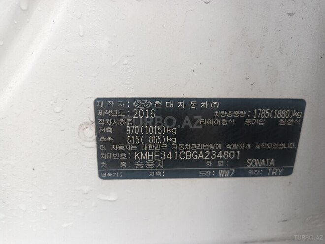 Hyundai Sonata 2016, 99,500 km - 2.0 l - Bakı