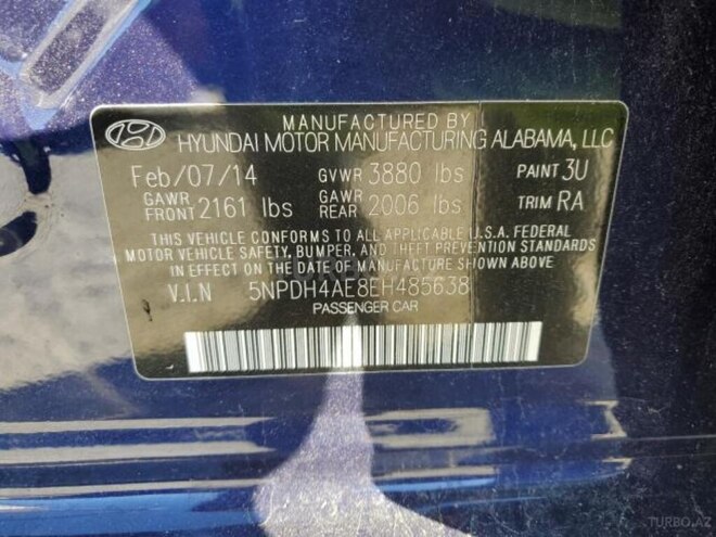 Hyundai Elantra 2014, 117,000 km - 1.8 l - Bakı