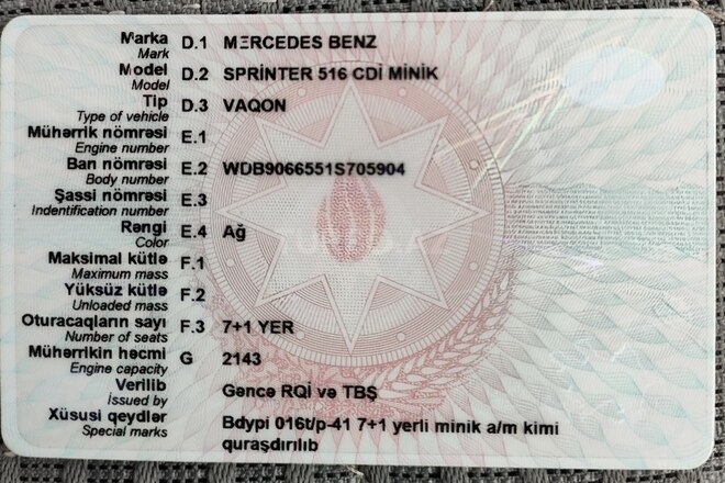 Mercedes Sprinter 516 2012, 320,000 km - 2.2 l - Gəncə