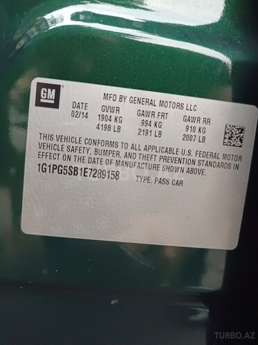 Chevrolet Cruze 2014, 189,000 km - 1.4 л - Bakı