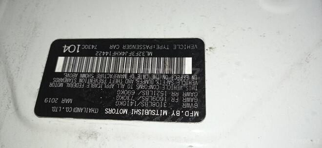 Mitsubishi Mirage 2019, 122,500 km - 1.2 л - Bakı