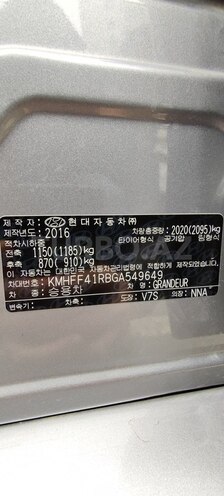 Hyundai Grandeur 2016, 165,890 km - 2.2 l - Bakı