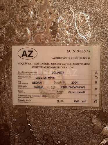 LADA (VAZ) 2106 2004, 50,987 km - 1.6 l - Salyan