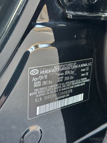 Hyundai Elantra 2018, 103,000 km - 2.0 l - Bakı
