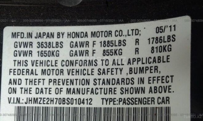 Honda Insight 2011, 270,000 km - 1.3 l - Bakı