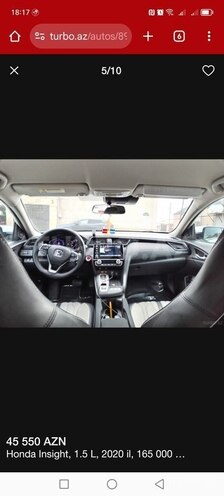 Honda Insight 2020, 166,000 km - 1.5 l - Bakı