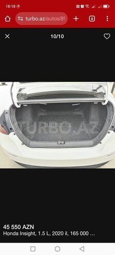 Honda Insight 2020, 166,000 km - 1.5 l - Bakı