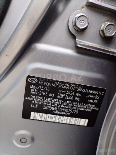 Hyundai Elantra 2016, 133,576 km - 2.0 l - Bakı