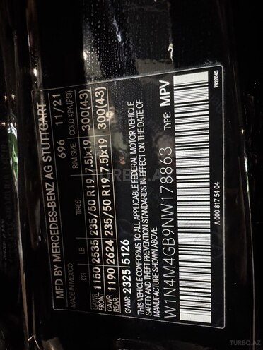 Mercedes GLB 250 2022, 20,300 km - 2.0 l - Bakı