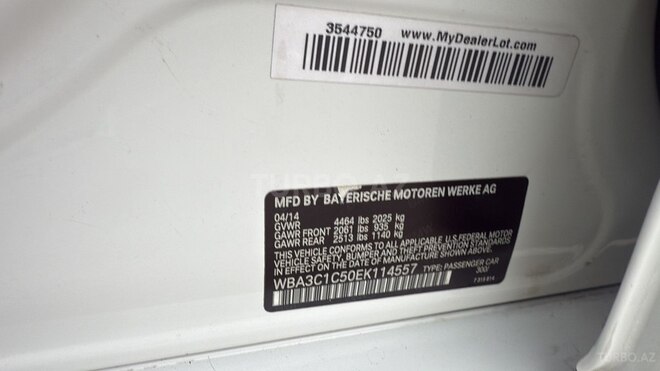 BMW 328 2014, 239,000 km - 2.0 l - Bakı
