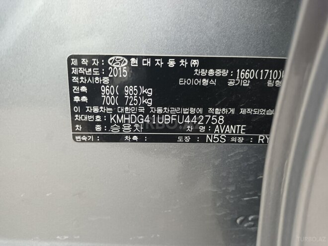 Hyundai Avante 2015, 250,000 km - 1.6 l - Bakı