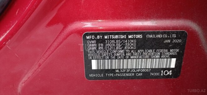 Mitsubishi Mirage 2020, 39,000 km - 1.2 л - Bakı