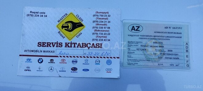Renault Megane 2009, 220,495 km - 1.9 l - Xaçmaz