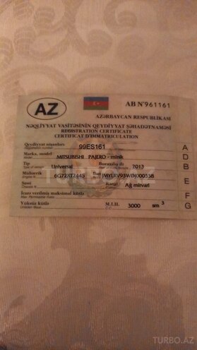 Mitsubishi Pajero 2013, 165,000 km - 3.0 л - Sumqayıt