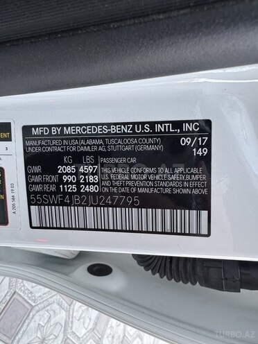Mercedes C 300 2017, 89,000 km - 2.0 l - Şəmkir