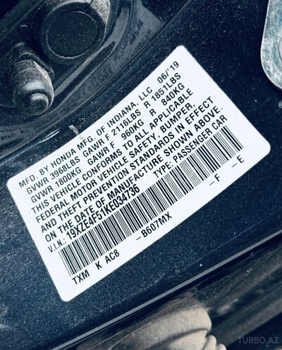 Honda Insight 2019, 80,900 km - 1.5 л - Bakı
