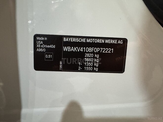 BMW X6 2015, 164,600 km - 3.0 l - Bakı