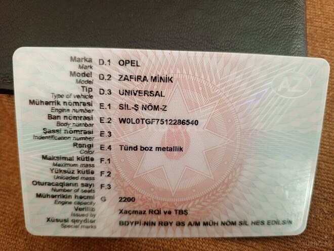 Opel Zafira 2001, 491,117 km - 2.2 l - Xaçmaz