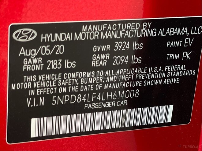 Hyundai Elantra 2020, 64,950 km - 2.0 л - Bakı