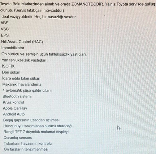 Toyota Corolla 2021, 109,900 km - 1.6 l - Sumqayıt