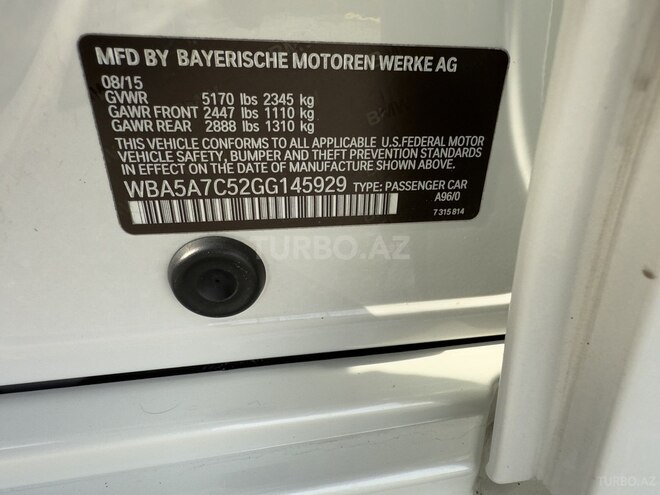 BMW 528 2015, 128,000 km - 2.0 l - Bakı