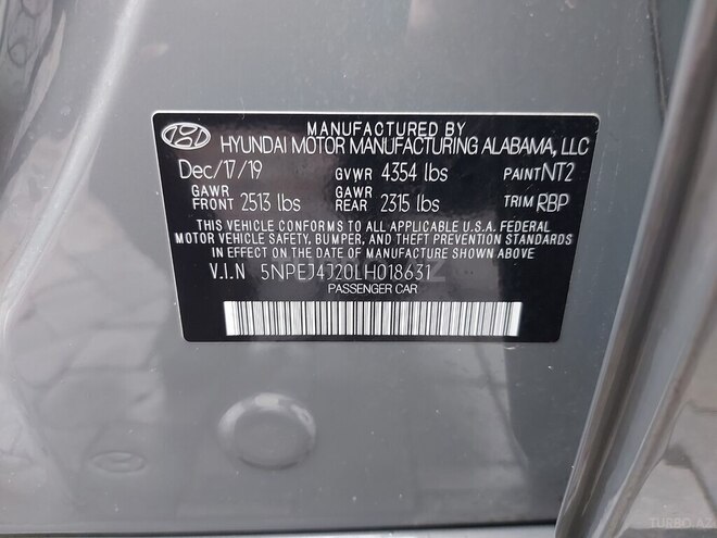 Hyundai Sonata 2020, 91,000 km - 1.6 l - Bakı
