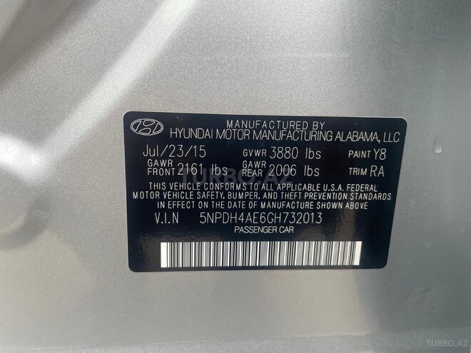 Hyundai Elantra 2015, 80,467 km - 1.8 l - Şirvan