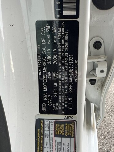 Kia Forte 2017, 117,300 km - 2.0 l - Bakı