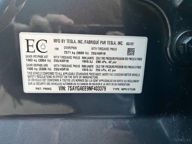 Tesla Model Y 2022, 41,000 km - 0.1 l - Bakı