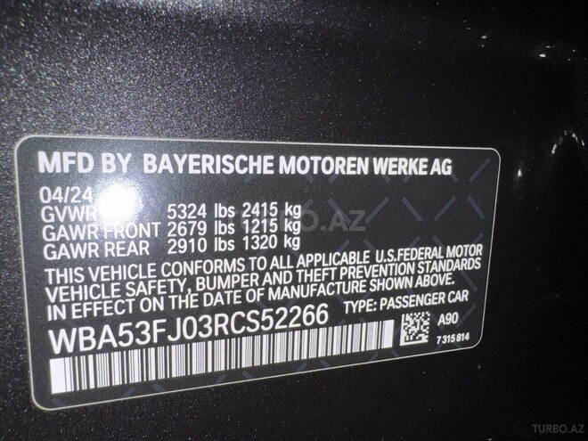 BMW 530 2024, 9,100 km - 2.0 l - Bakı