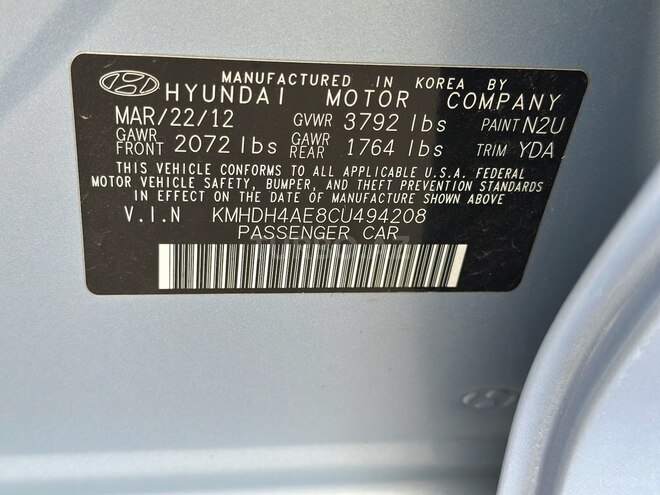 Hyundai Elantra 2012, 95,238 km - 1.8 l - Bakı